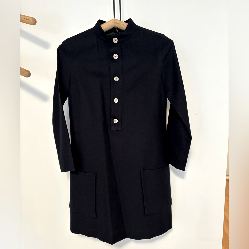 A.P.C. Navy Wool Dress Size S